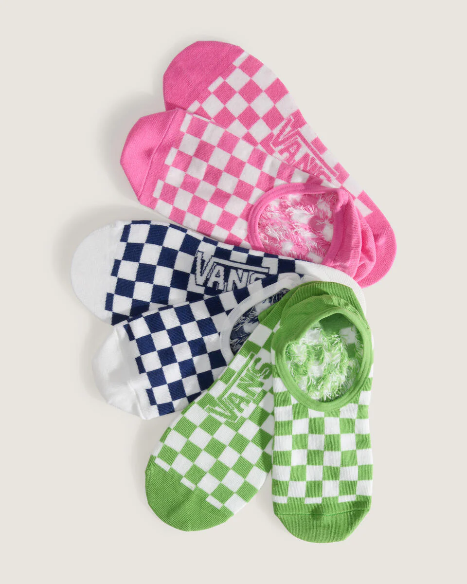 Vans Women's Printed Canoodle Socks (3 Pack) Fizz Pink VN000SYXFRQ - Image 3