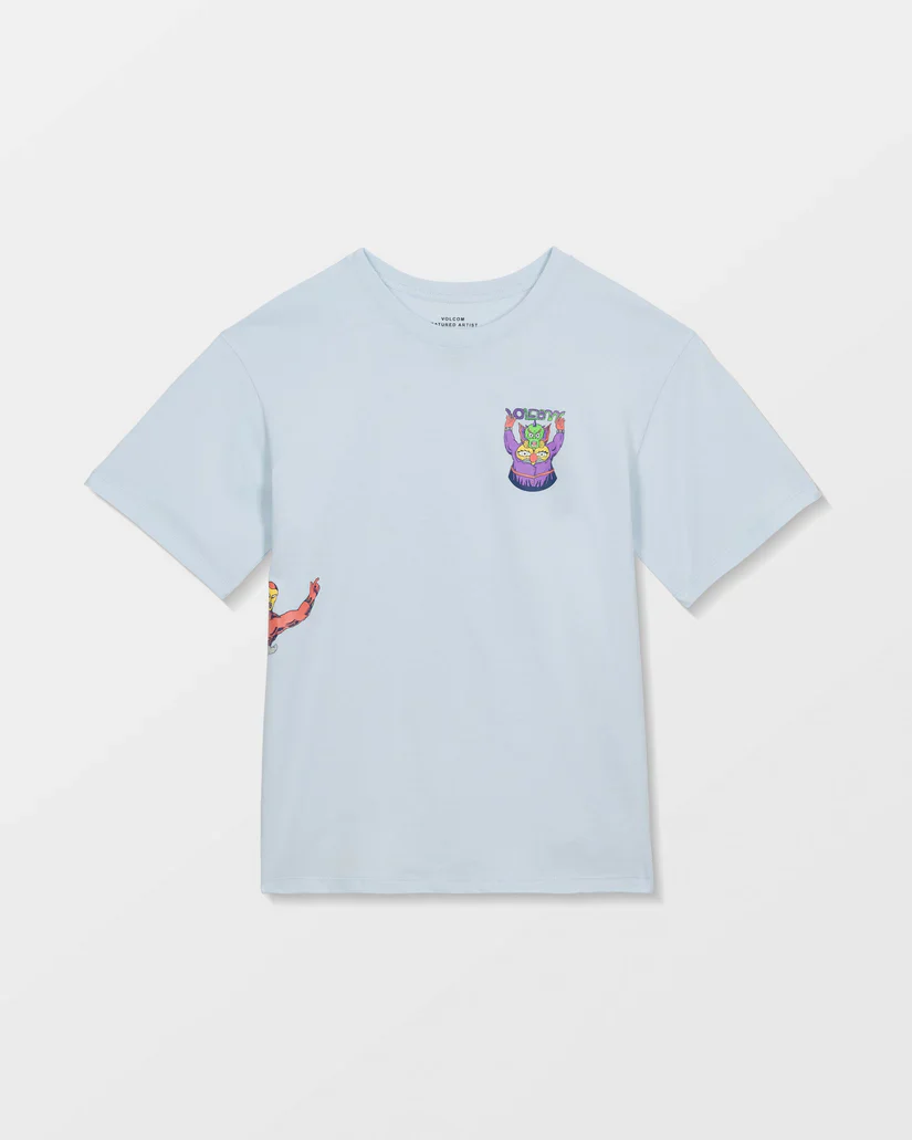 Volcom Kid's Ben Sanair 1 T-Shirt Light Blue Acid C3512618_LBA