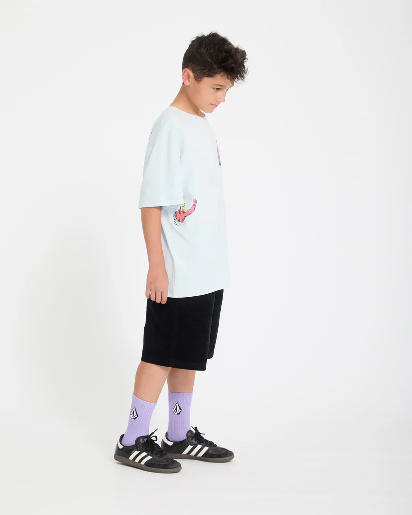 Volcom Kid's Ben Sanair 1 T-Shirt Light Blue Acid C3512618_LBA - Image 5