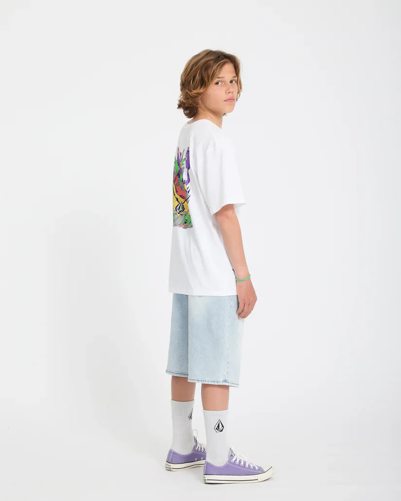 Volcom Kid's Ben Sanair 2 T-Shirt White C3512616_WHT - Image 4