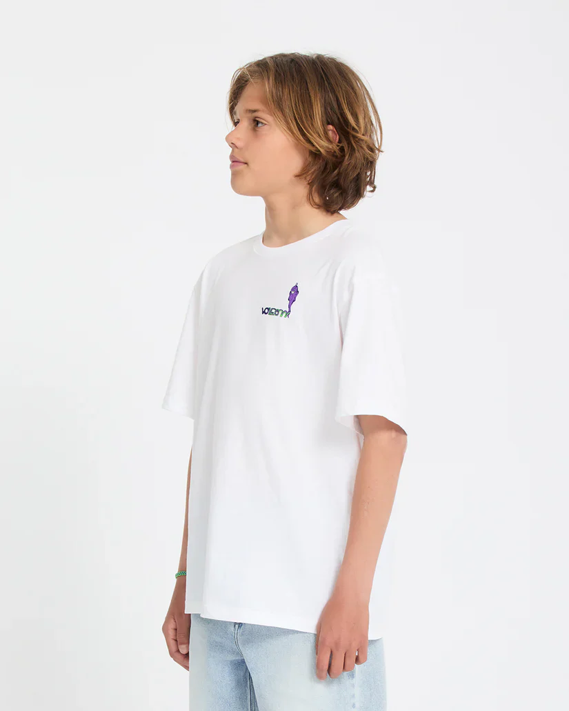 Volcom Kid's Ben Sanair 2 T-Shirt White C3512616_WHT - Image 5