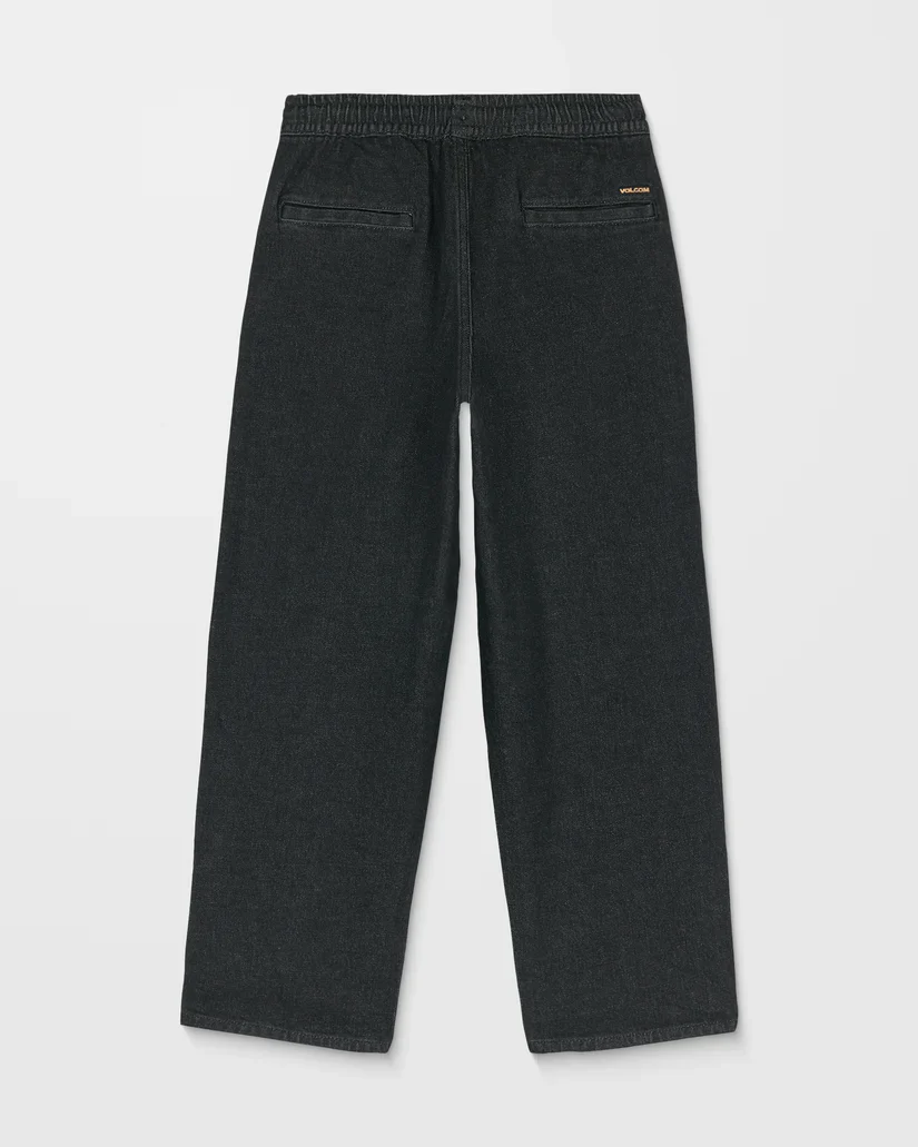 Volcom Kids' Freazy Loose Elasticated Waist Jeans Black Wash C1932330_BLW - Image 2