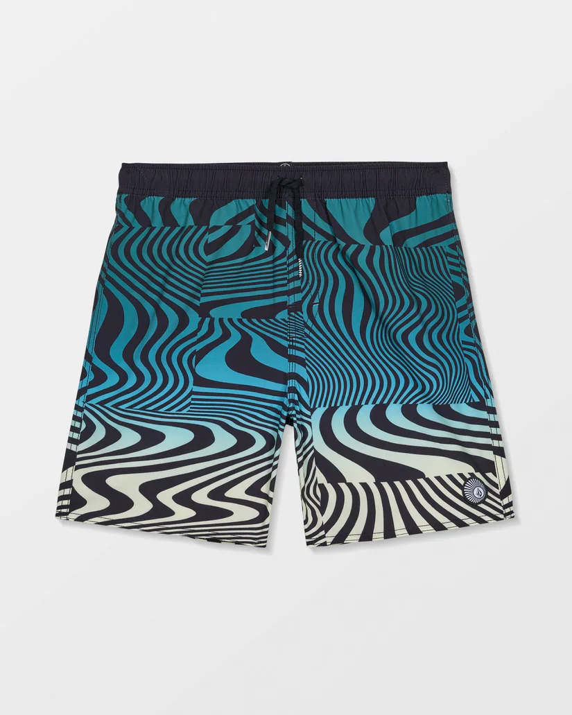 Volcom Kids' Lido Print Trunk Boardshort Rifle Green C2512602_RFG