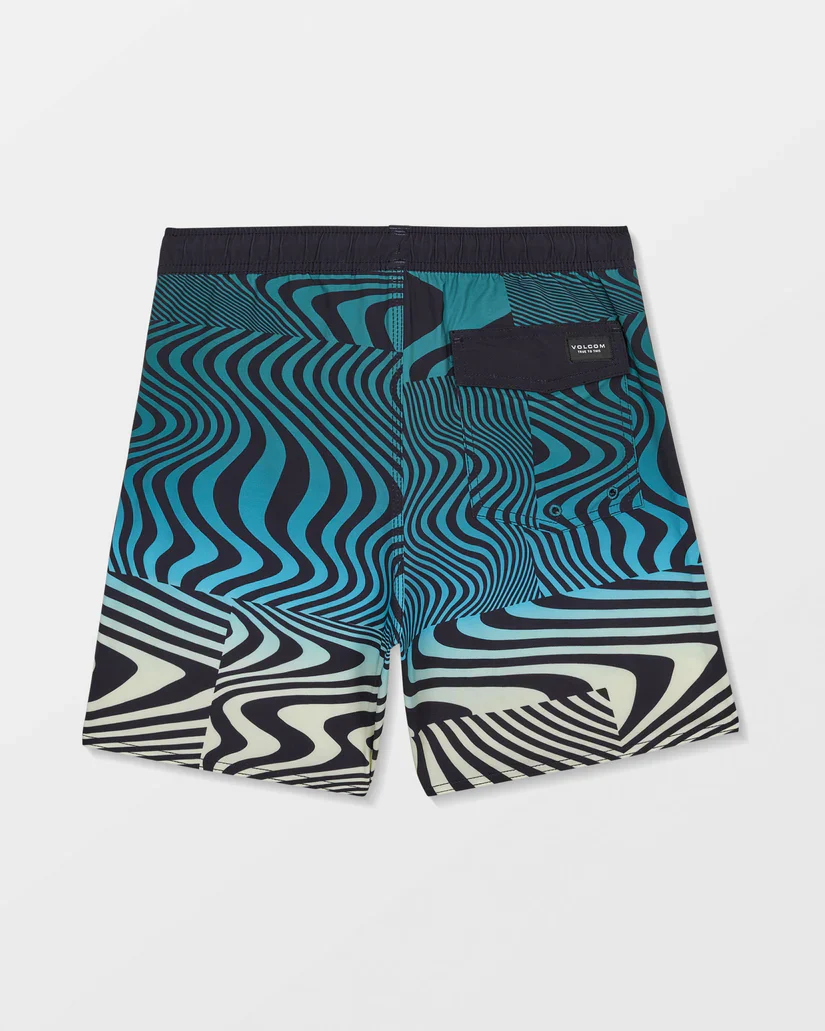 Volcom Kids' Lido Print Trunk Boardshort Rifle Green C2512602_RFG - Image 2