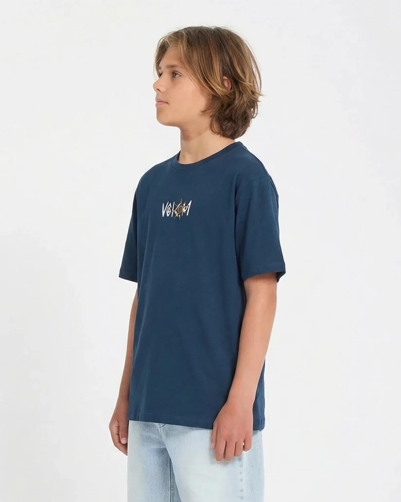 Volcom Kids' Sunfish T-Shirt Dust Bowl Indigo C3512623_BDL