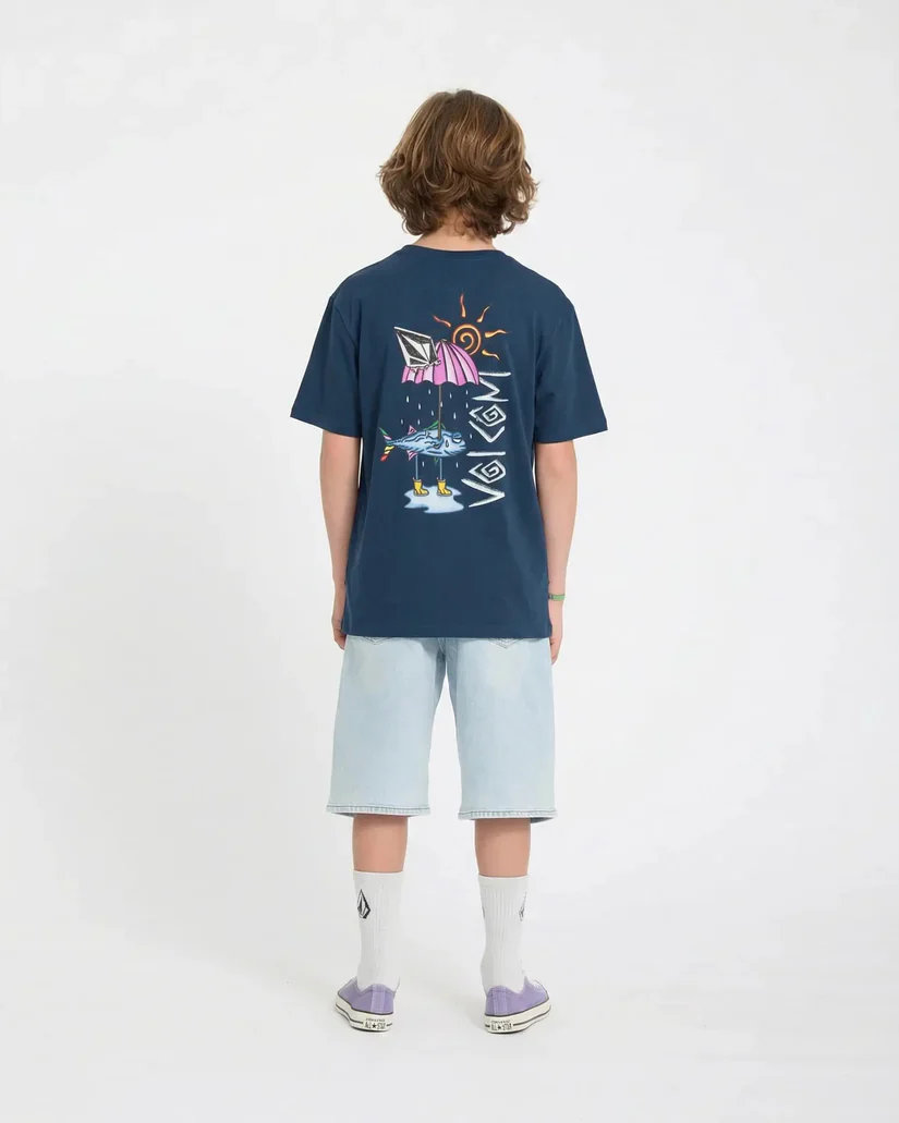 Volcom Kids' Sunfish T-Shirt Dust Bowl Indigo C3512623_BDL - Image 4