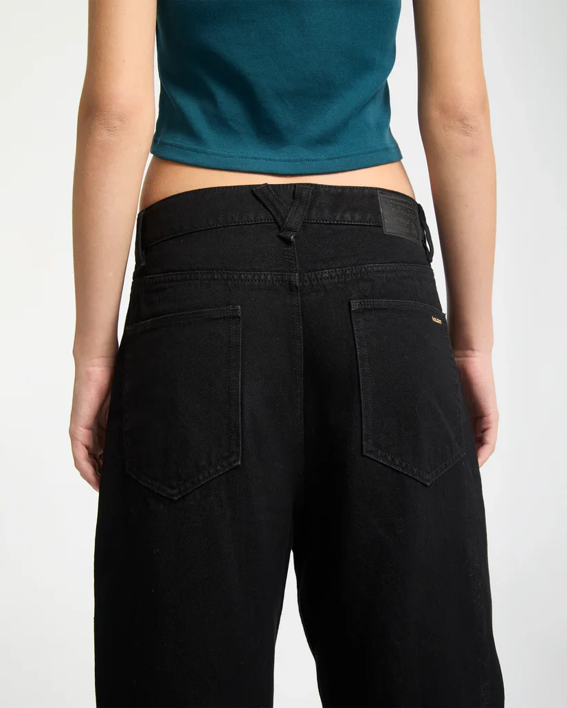 Volcom Women's Beeggy Denim Pants Black Combo B1912500-BLC - Image 3