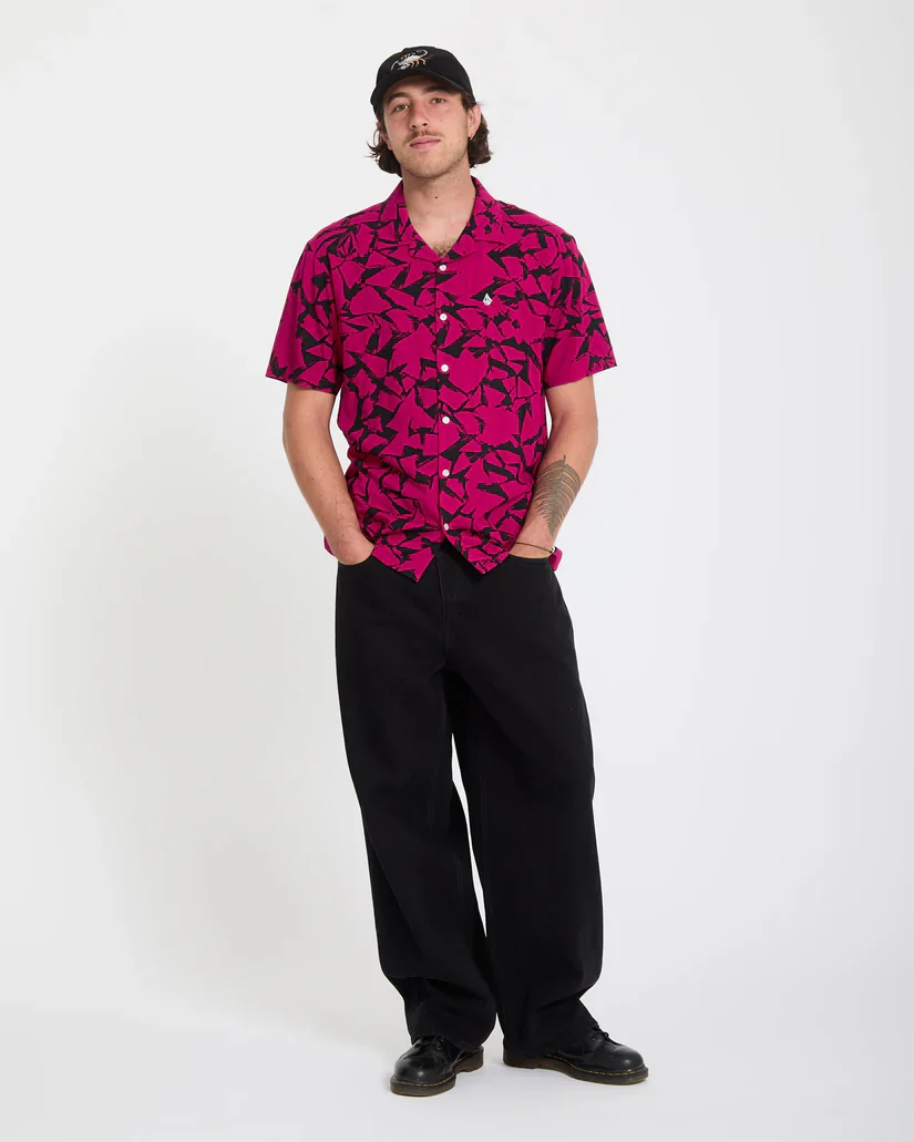 Volcom Men's Boldstone Shirt Sangria A0412614_SGA - Image 2