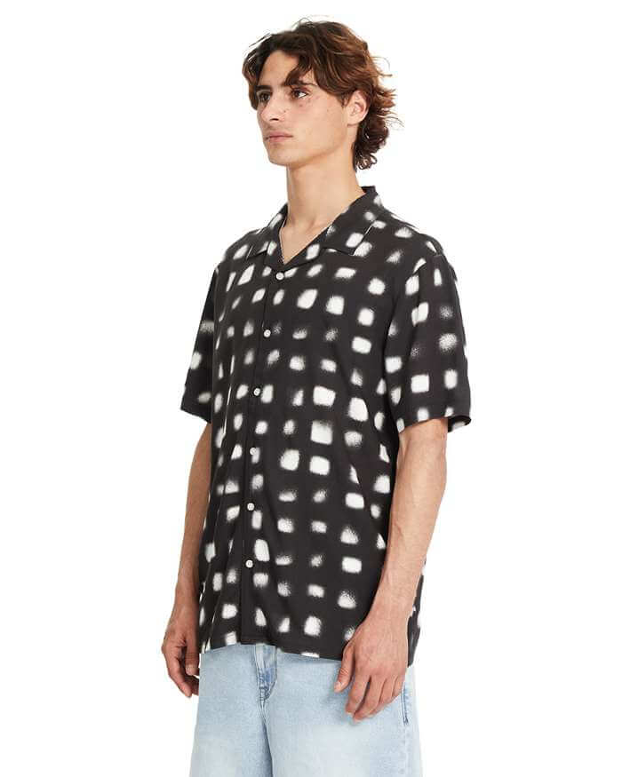 Volcom Men's Boldstone Short Sleeve Shirt Black A0412514_BLK - Image 3
