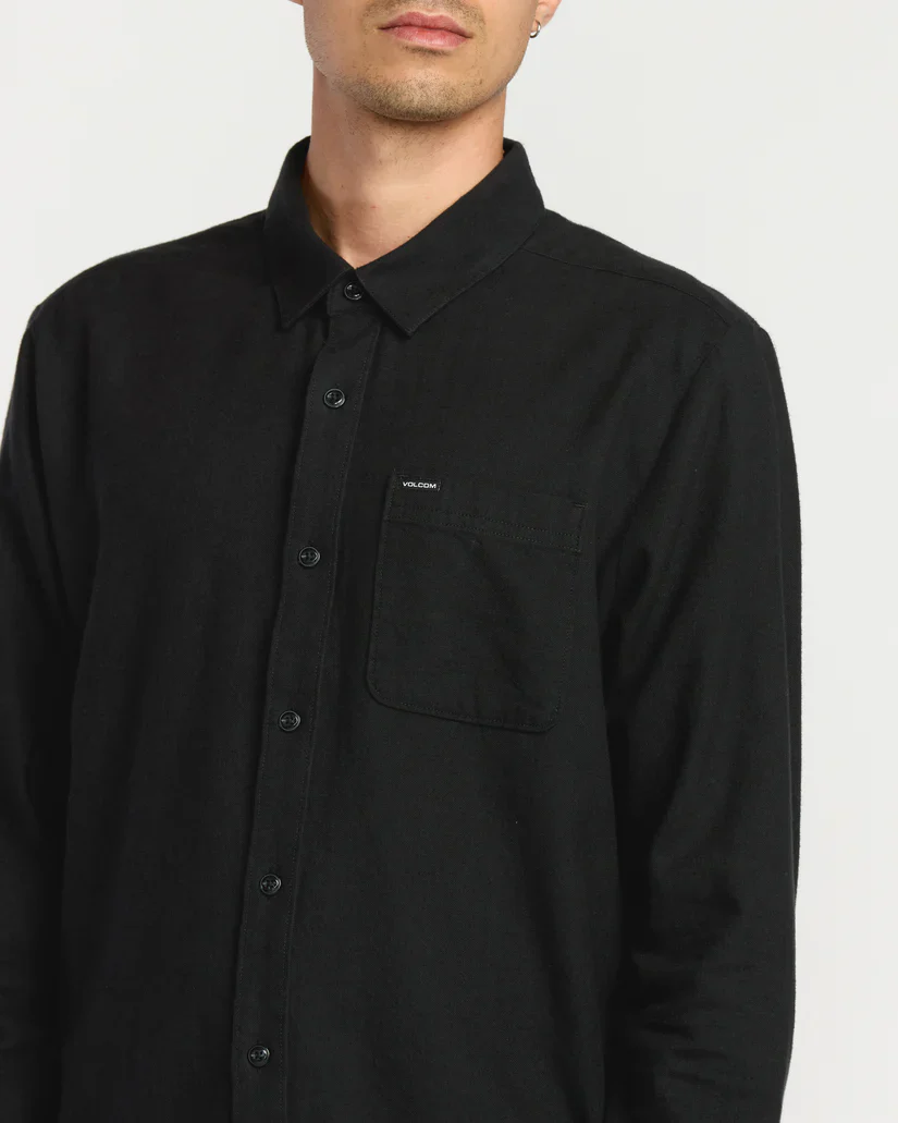 Volcom Men's Caden Solid Shirt Antique Black A0532508-AQK - Image 3