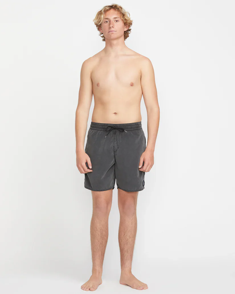 Volcom Men's Center Trunk 17" Boardshorts Black A2532404_BLK - Image 4