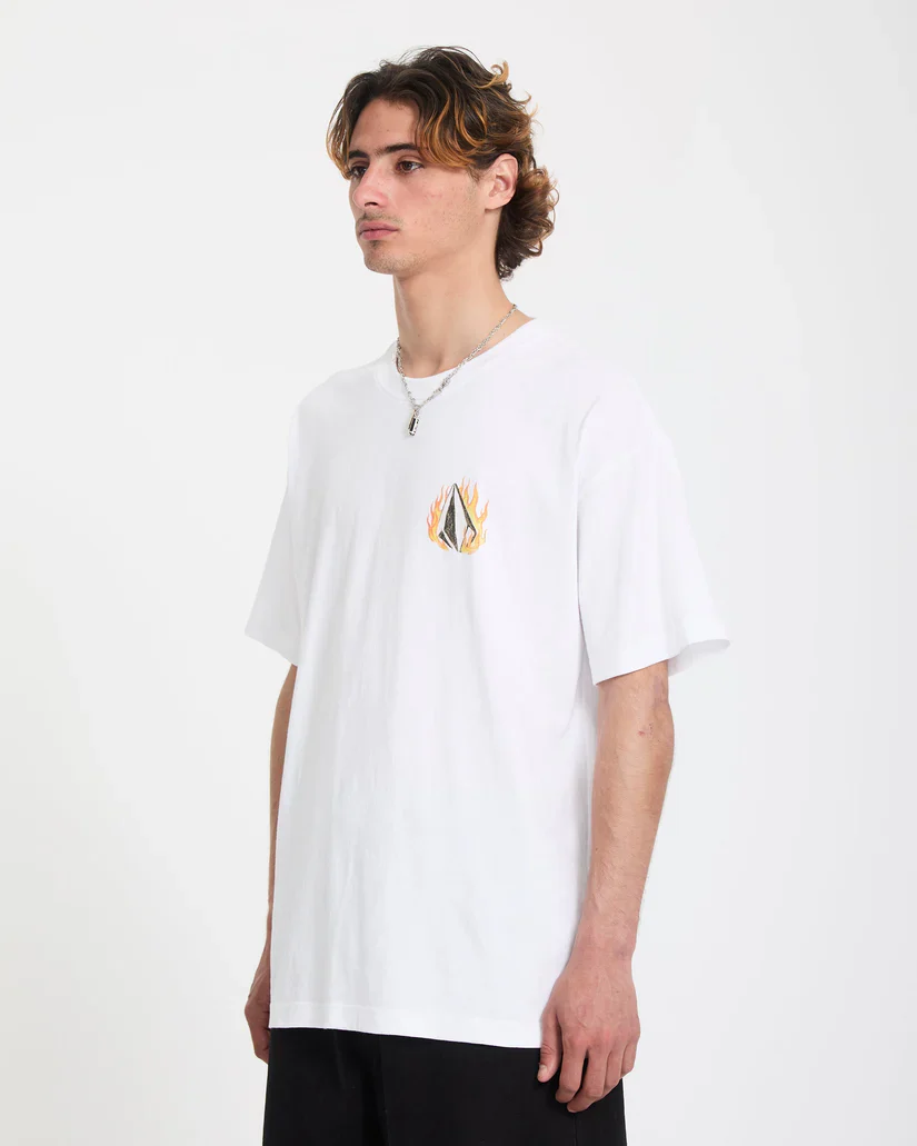 Volcom Men's Double Fantasy T-Shirt White A4312671_WHT - Image 3