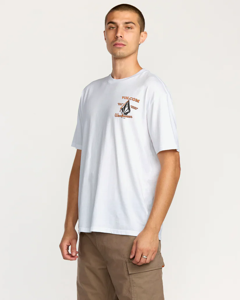 Volcom Men's Enamel T-Shirt White A5032505_WHT - Image 3