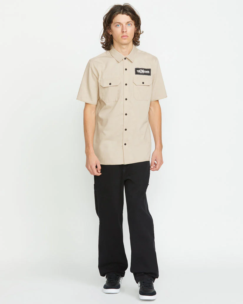 Volcom Men's Ent Shirt Pale Khaki A0412503_PLK - Image 5