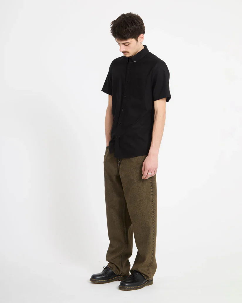Volcom Men's Everett Oxford Shirt New Black A0412625_NBK - Image 5