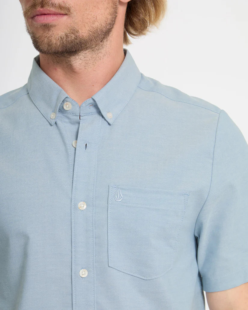 Volcom Men's Everett Oxford Shirt Wrecked Indigo A0412625_WRC - Image 4