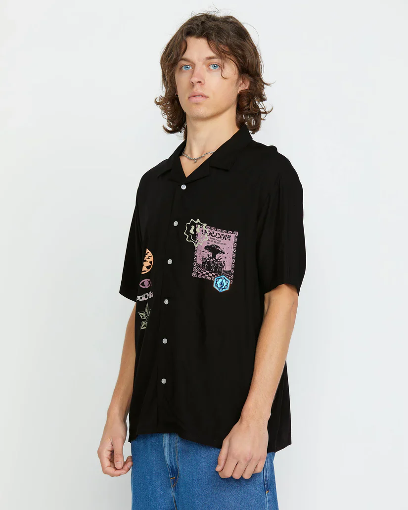 Volcom Unisex Filip Rygalski Woven Shirt Black A0412516_BLK - Image 4