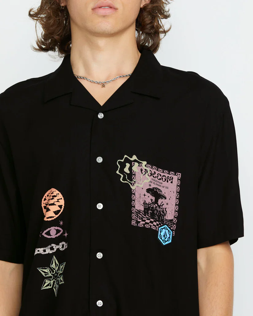 Volcom Unisex Filip Rygalski Woven Shirt Black A0412516_BLK - Image 5