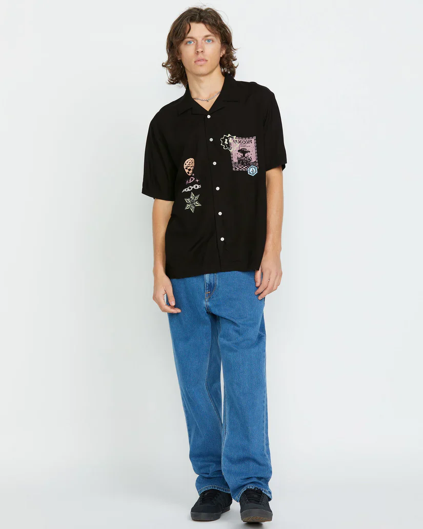 Volcom Unisex Filip Rygalski Woven Shirt Black A0412516_BLK - Image 8