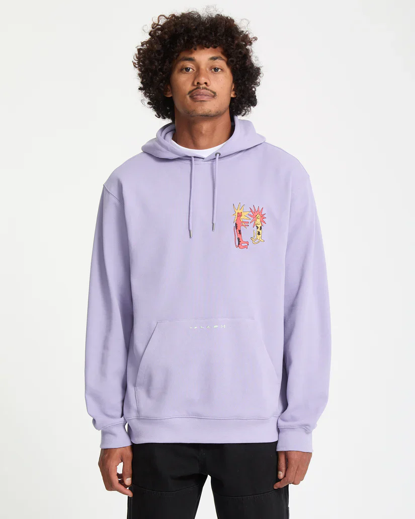 Volcom Men's Longo Cats Hoodie Purple Ash A4132510-PPA