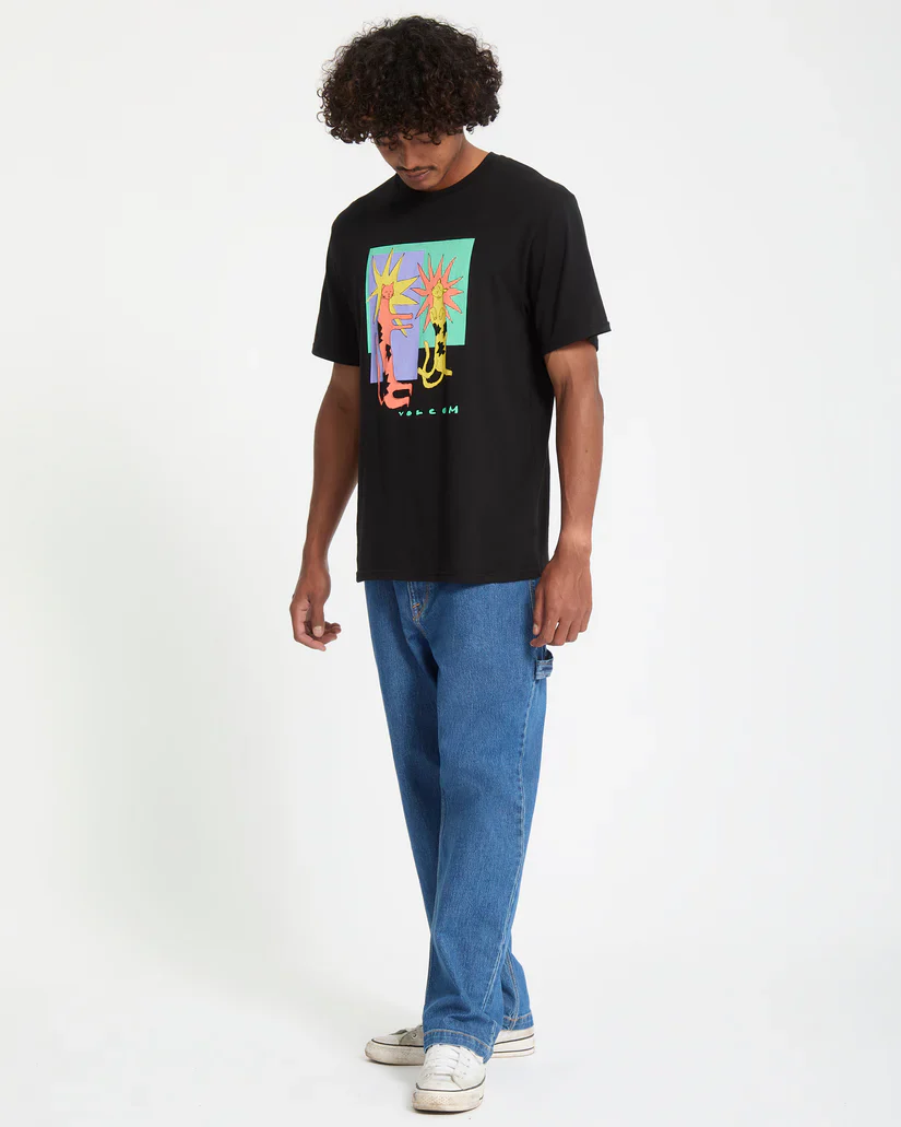 Volcom Men's Longo Cats T-Shirt Black A3532553_BLK - Image 5
