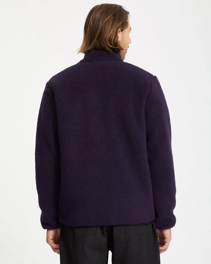 Volcom Men's Muzzer Fuzzar Zip Sherpa Fleece Dark Purple A4832306-DPL - Image 8