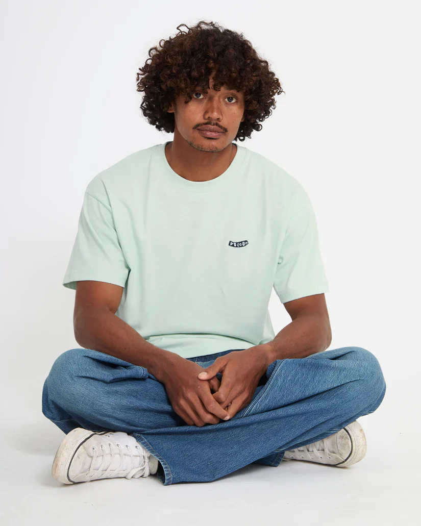Volcom Men's Pistol Stone T-Shirt Pale Aqua A4312675_PAQ - Image 7