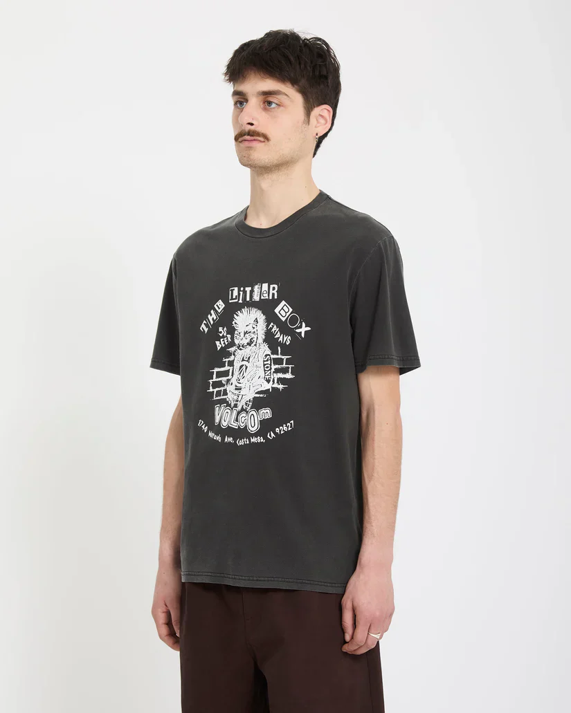 Volcom Men's Punkat T-Shirt Black A5212613_BLK - Image 3
