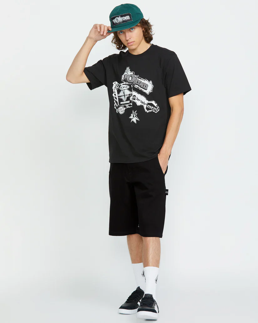 Volcom Men's Sawhorse Denim Shorts Black A2042400_BLK - Image 5