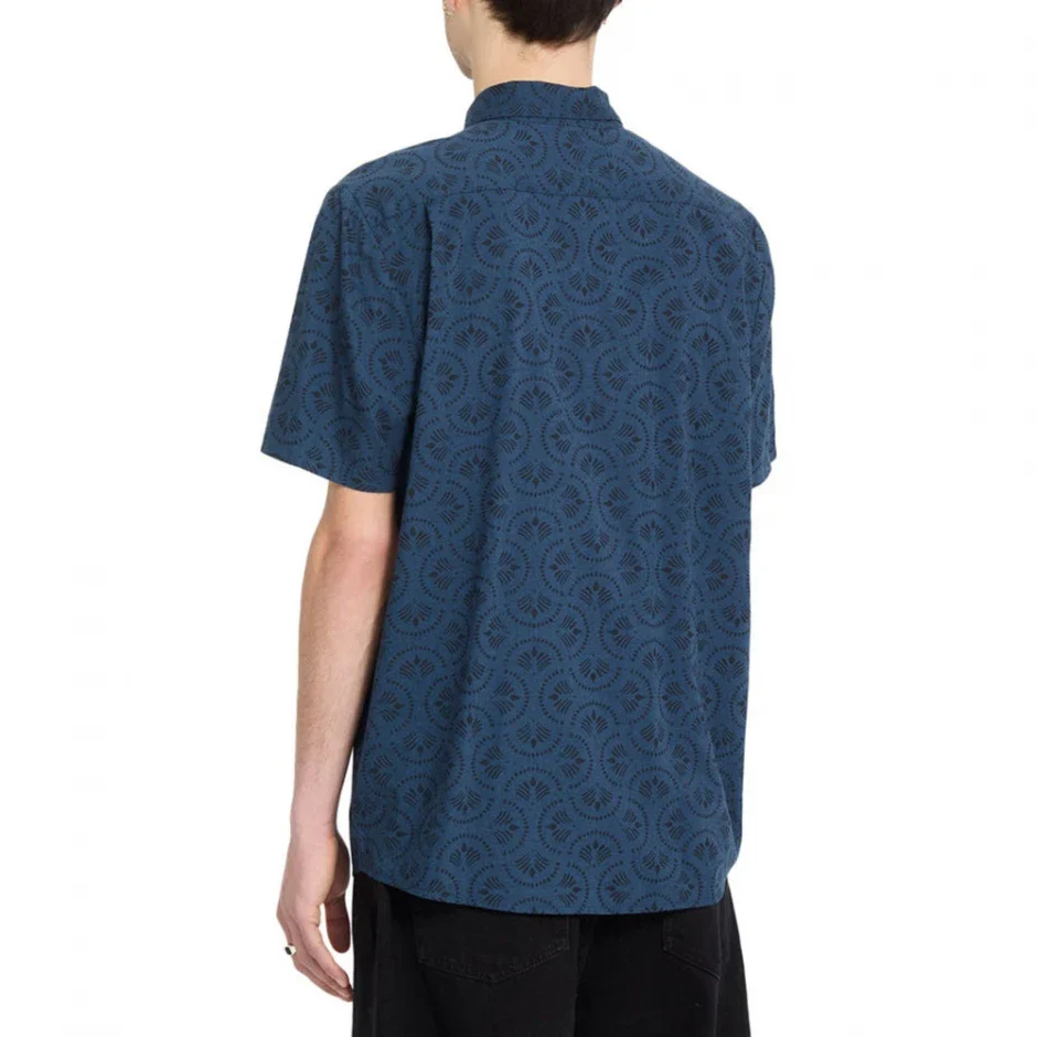 Volcom Men's Scaler Stone Woven Shirt Midnight Blue A0412624_MDB - Image 2