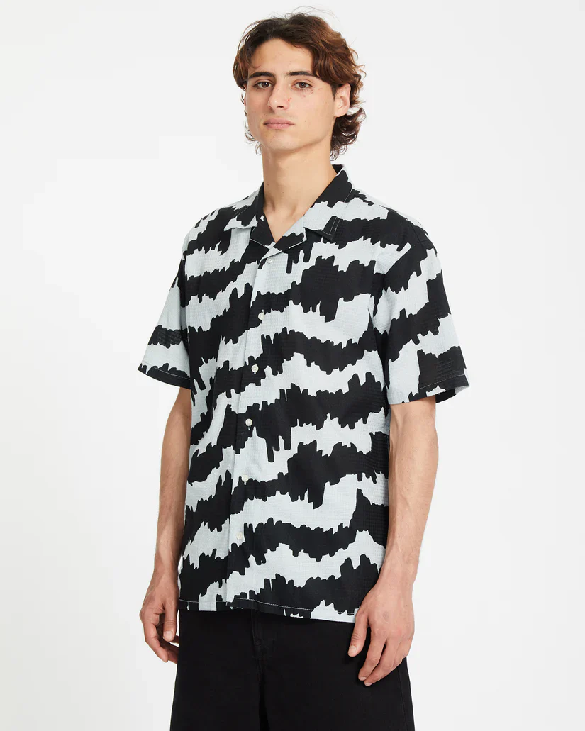 Volcom Men's Short Sleeve Multifarious Shirt Carolina Blue A0412515_CNA - Image 3