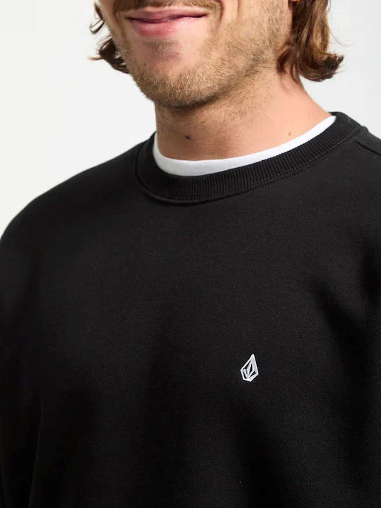 Volcom Men's Single Stone Crew Sweatshirt Black A4632502-BLK - Image 2
