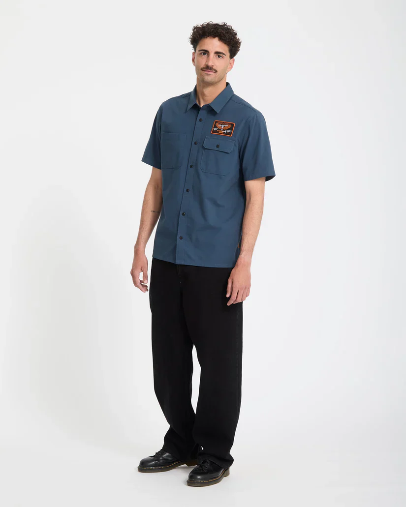 Volcom Men's Slab City Shirt Midnight Blue A0412618_MDB - Image 5