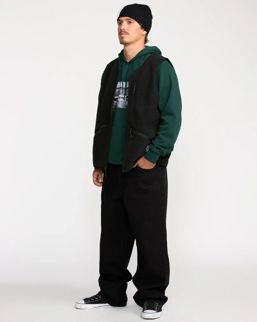 Volcom Men's Snowdrift Vest Fleece Black G1852600-BLK - Image 4