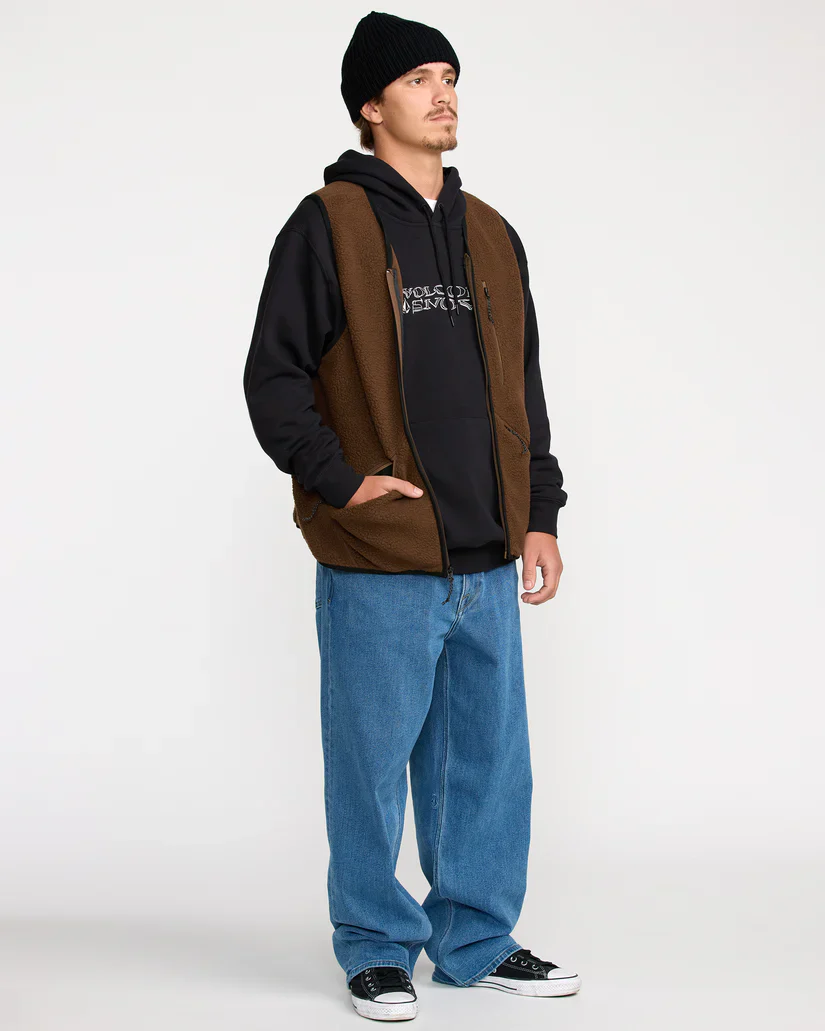 Volcom Men's Snowdrift Vest Fleece Brown G1852600-BRN - Image 3