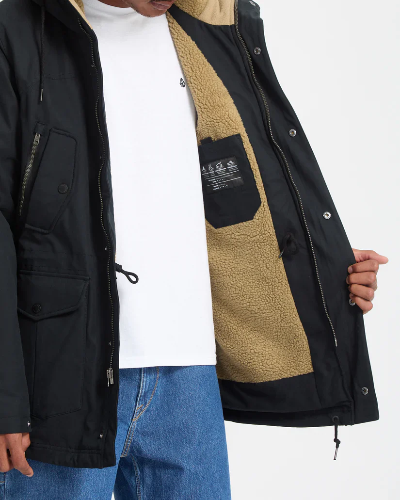 Volcom Men's Starget 5K Parka Jacket Black A1732312_BLK - Image 4
