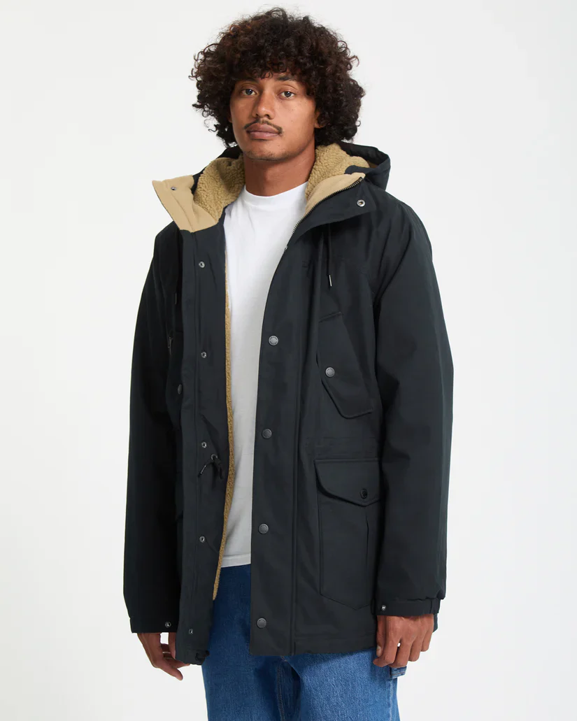 Volcom Men's Starget 5K Parka Jacket Black A1732312_BLK - Image 7
