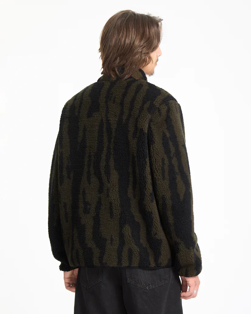Volcom Men's Storm Stone Sherpa ZIp Sweatshirt Sage Leaf A4842300-SLE - Image 2