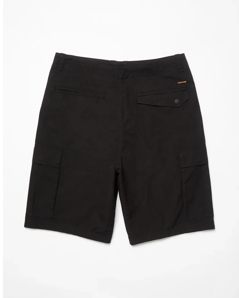 Volcom Men's Strange Tripper Cargo 22" Loose Fit Shorts Black A0912502_BLK - Image 7
