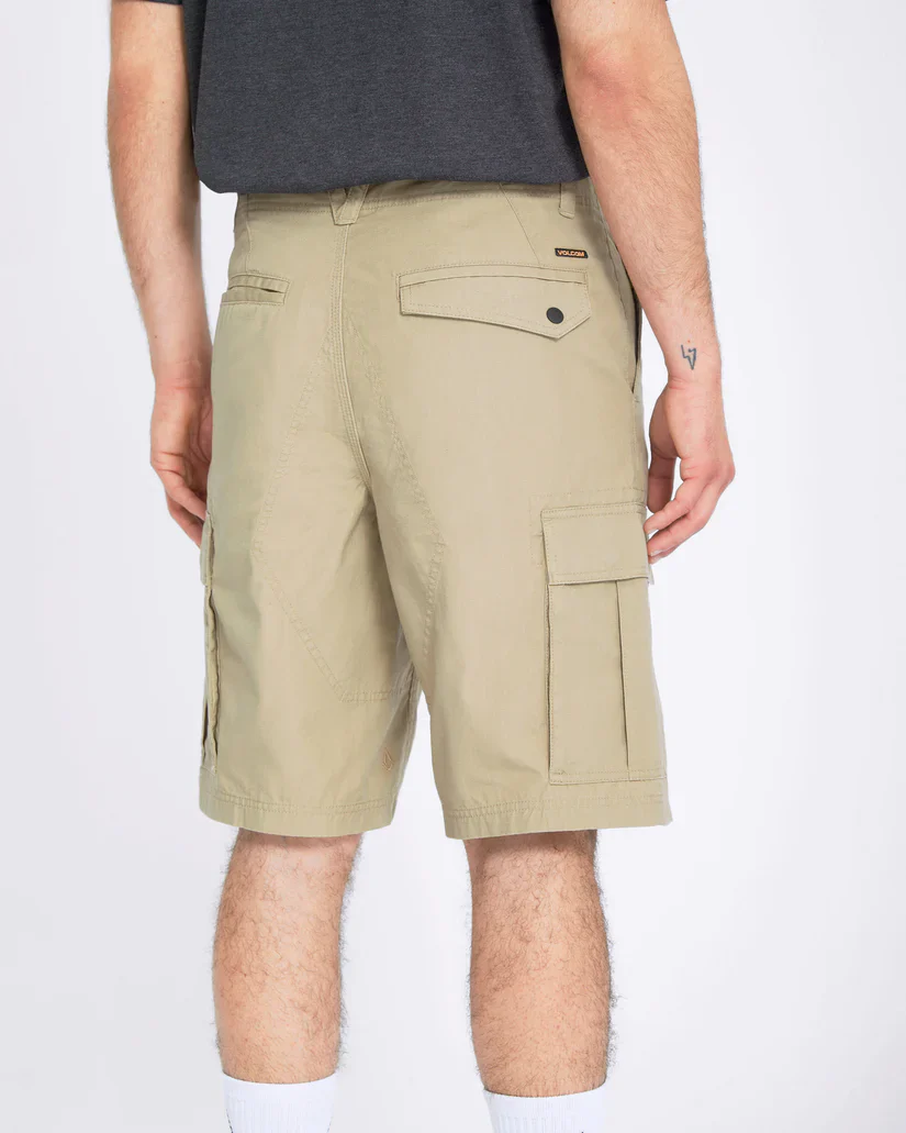 Volcom Men's Strange Tripper Cargo 22" Loose Fit Shorts Khaki A0912502_KHA - Image 4