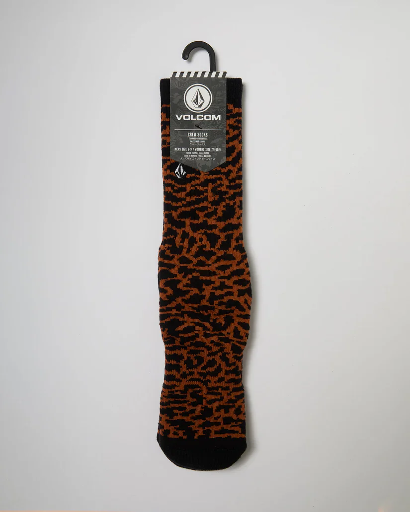 Volcom Men's Utopias Socks Brown Horn D6312617_BRH - Image 2