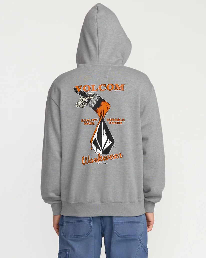 Volcom Men's Workwear Hoodie Heather Grey A4132503_HGR - Image 2