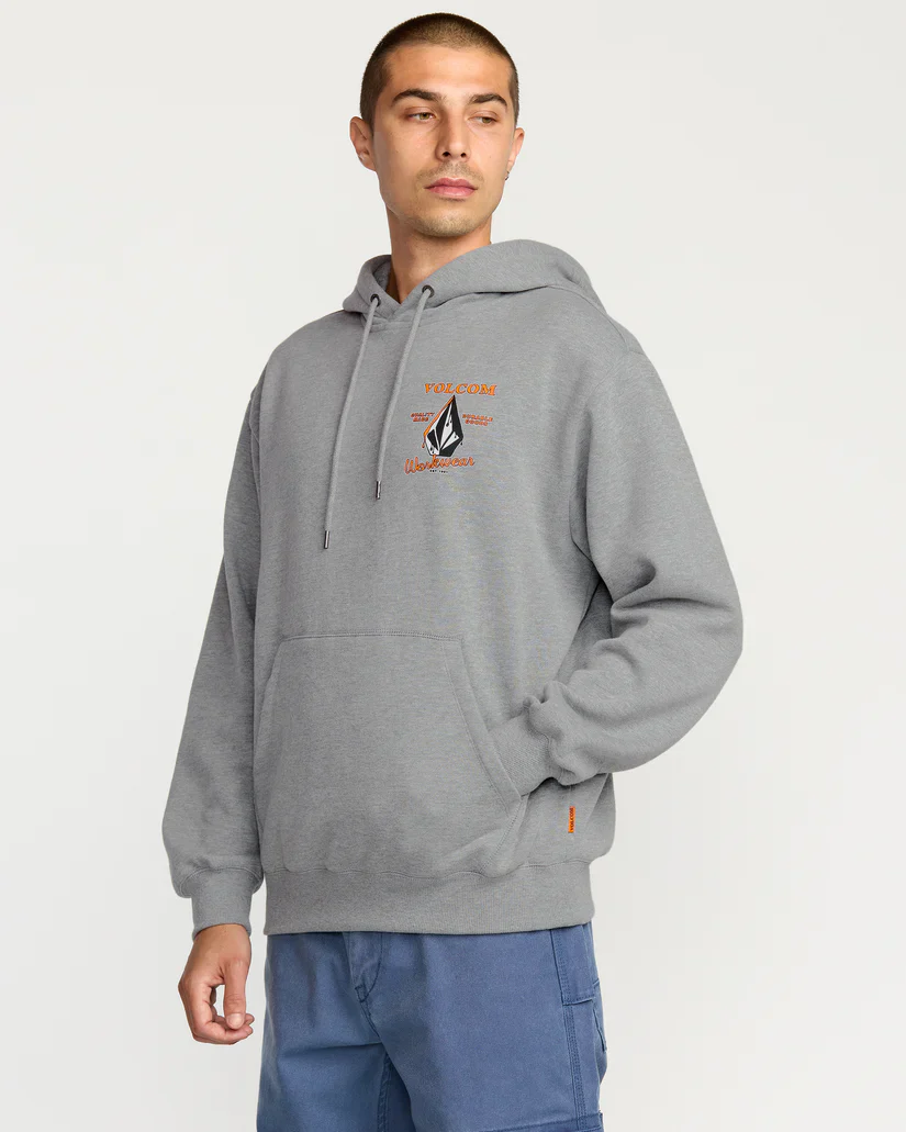 Volcom Men's Workwear Hoodie Heather Grey A4132503_HGR - Image 5