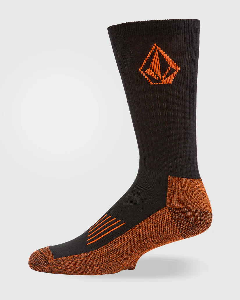Volcom Men's Workwear Socks (3 pack) Black D6312612_BLK - Image 3