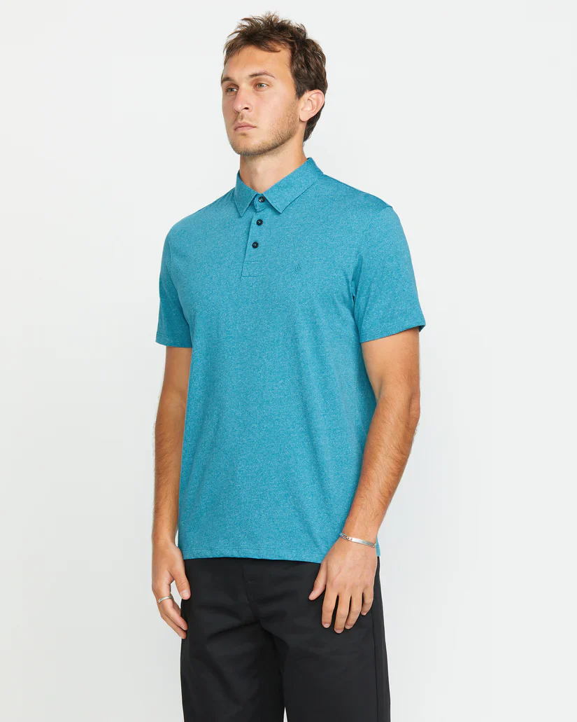 Volcom Men's Wowzer Polo T-Shirt Bay Blue A0112303_BYB - Image 3