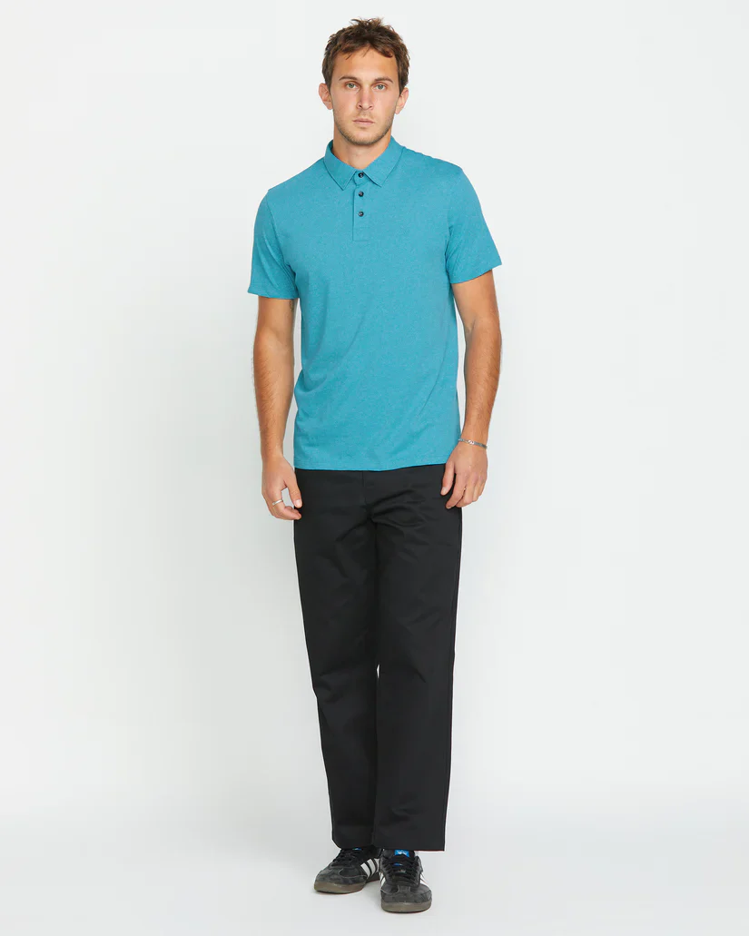 Volcom Men's Wowzer Polo T-Shirt Bay Blue A0112303_BYB - Image 4