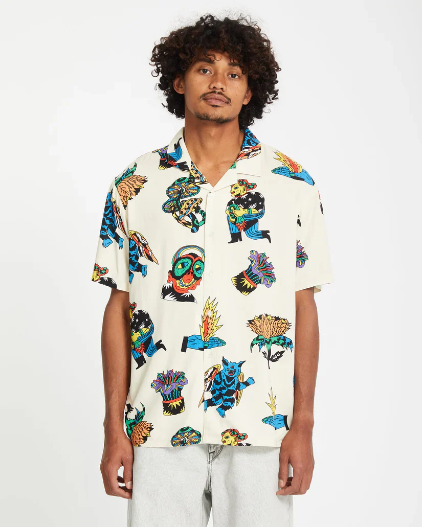 Volcom Unisex Bob Mollema Shirt Light Beige A0412513_LBG - Image 3