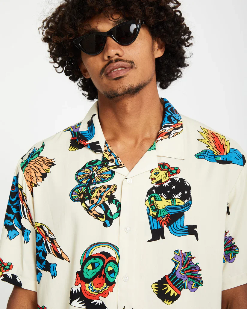 Volcom Unisex Bob Mollema Shirt Light Beige A0412513_LBG - Image 5