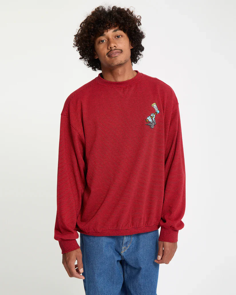 Volcom Unisex J.J. Villard Sweatshirt Lifeguard Red A4632505_LRD - Image 5