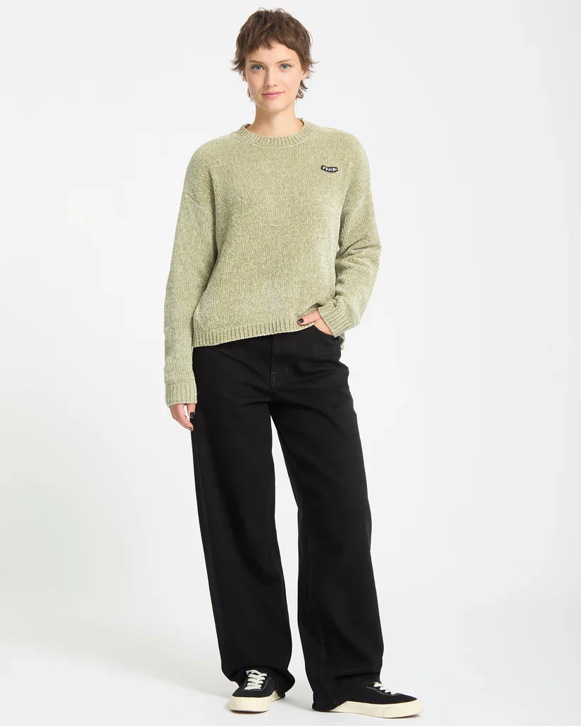 Volcom Womens' Bubble Tease Sweater Green Tea B0742300_GRT - Image 4